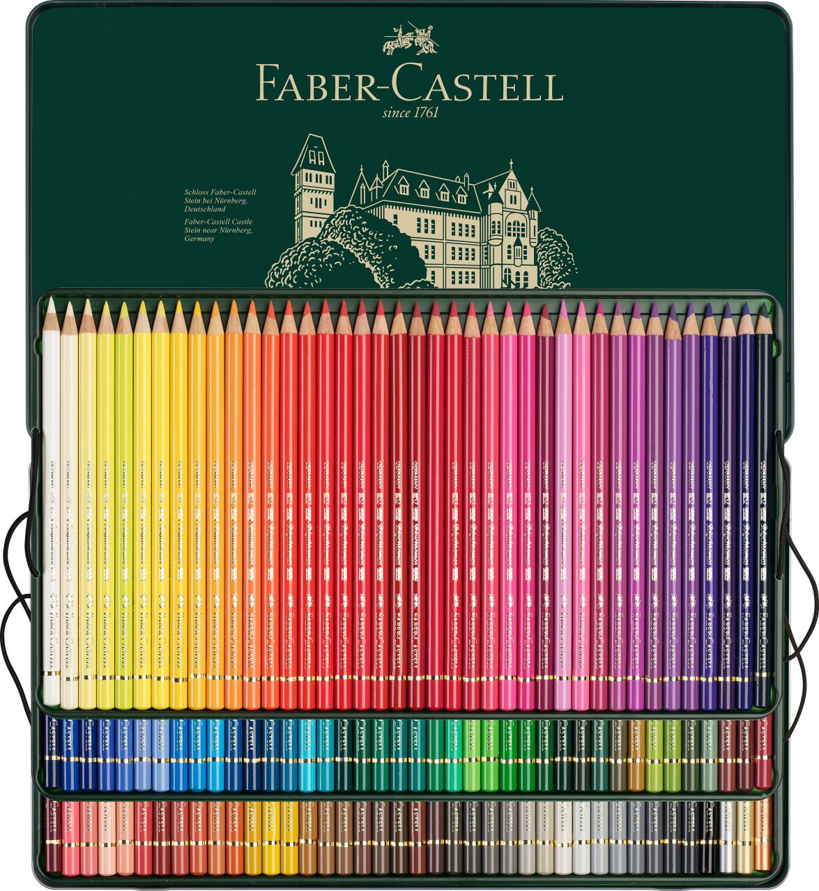 Faber-Castell - Crayons de couleur Polychromos, boîte métal de 120 pièces