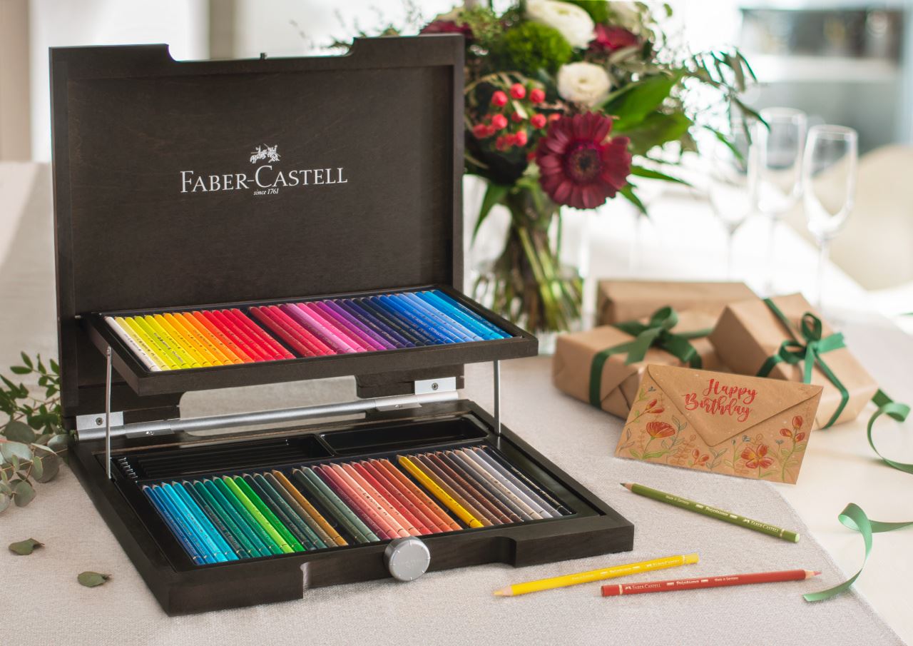 Faber-Castell - Crayons de couleur Polychromos, coffret bois de 72