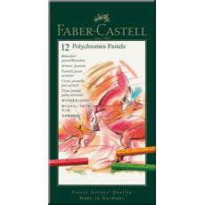 Faber-Castell - Polychromos pastel, cardboard wallet of 12
