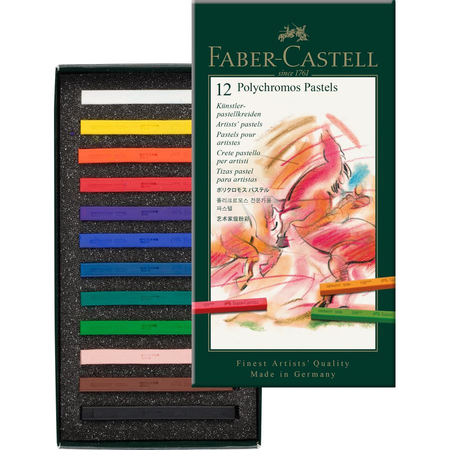 Faber-Castell - Craie pastel Polychromos boîte de 12