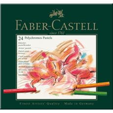 Faber-Castell - Polychromos pastel, cardboard wallet of 24