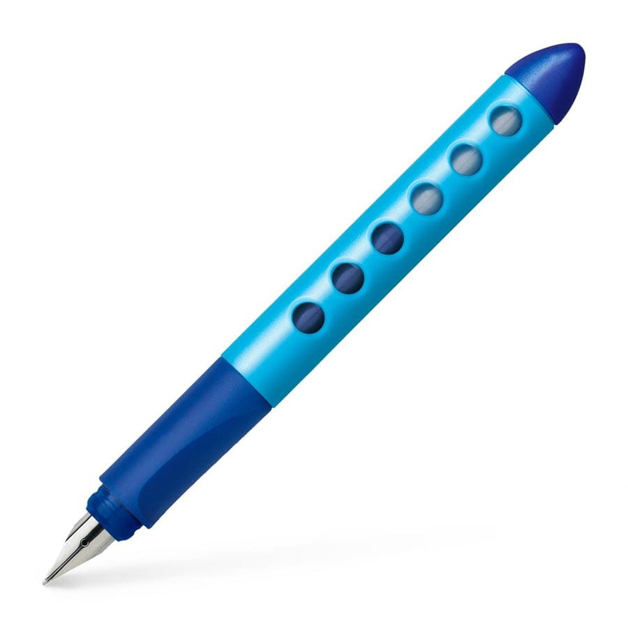 Faber-Castell - Stylo-plume éducatif Scribolino gaucher bleu