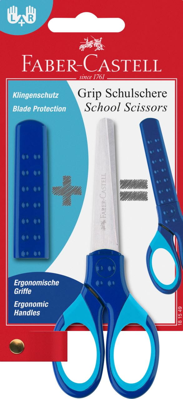 Faber-Castell - Ciseaux scolaires Grip, Bleu