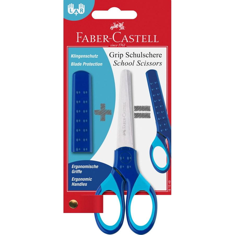 Faber-Castell - Ciseaux scolaires Grip, Bleu