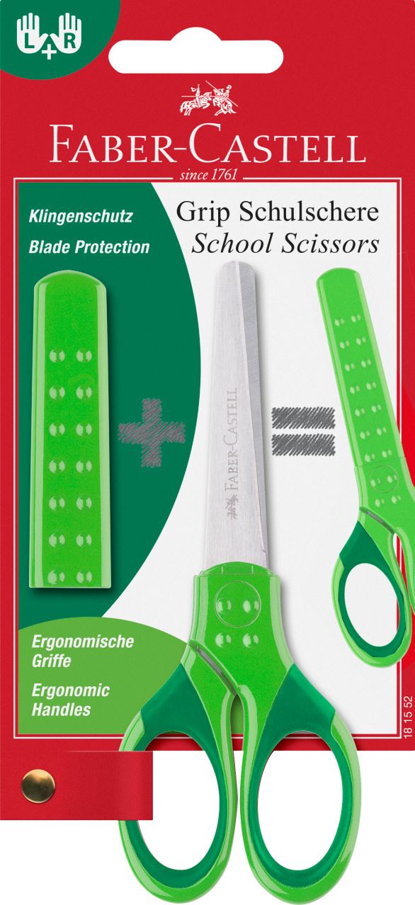 Faber-Castell - Ciseaux scolaires Grip, vert