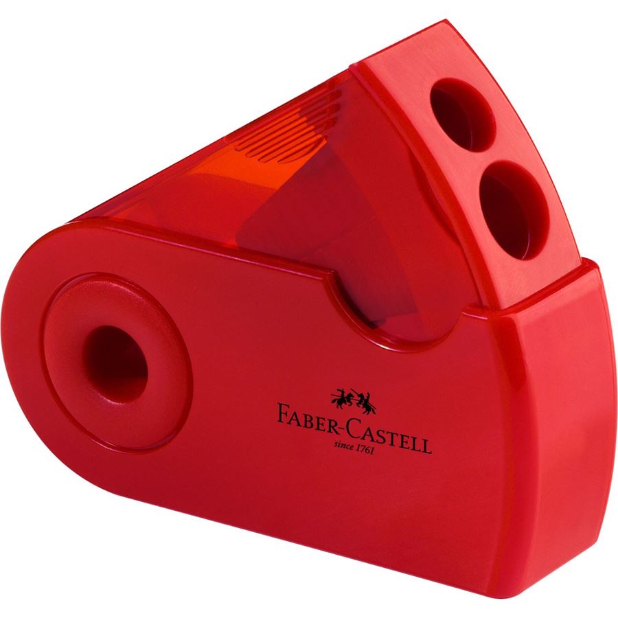 Faber-Castell - Sleeve twin sharpening box, red/blue, sorted