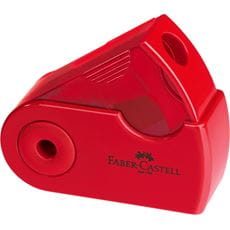 Faber-Castell - Sleeve Mini sharpening box, red/blue, sorted