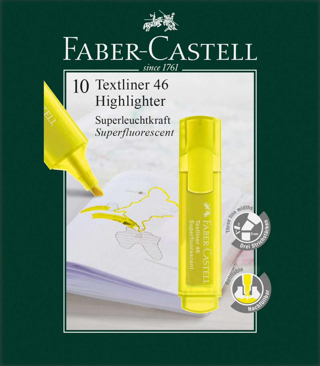 Faber-Castell - Surligneur Textliner 1546 jaune