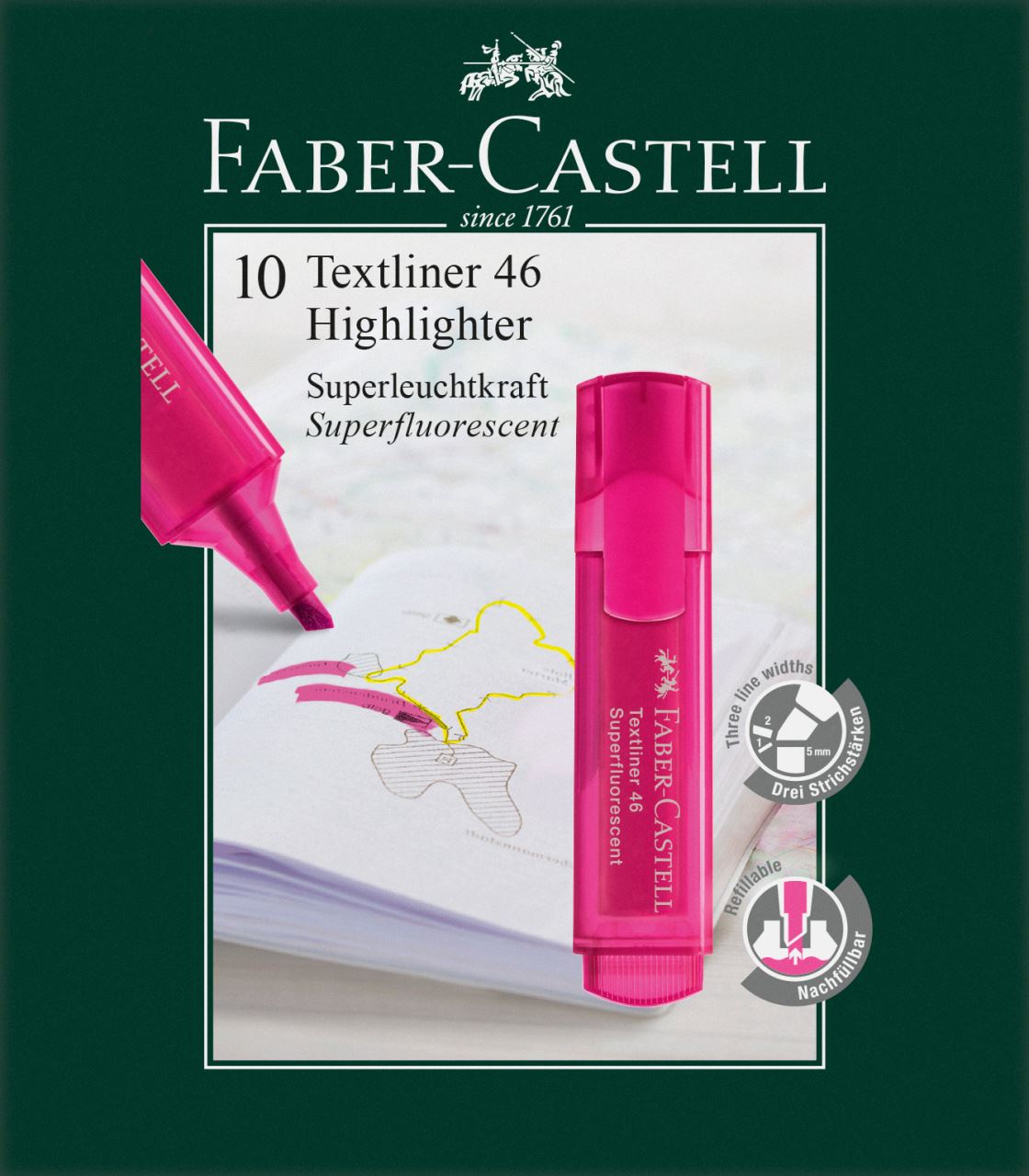 Faber-Castell - Surligneur Textliner 1546 rose