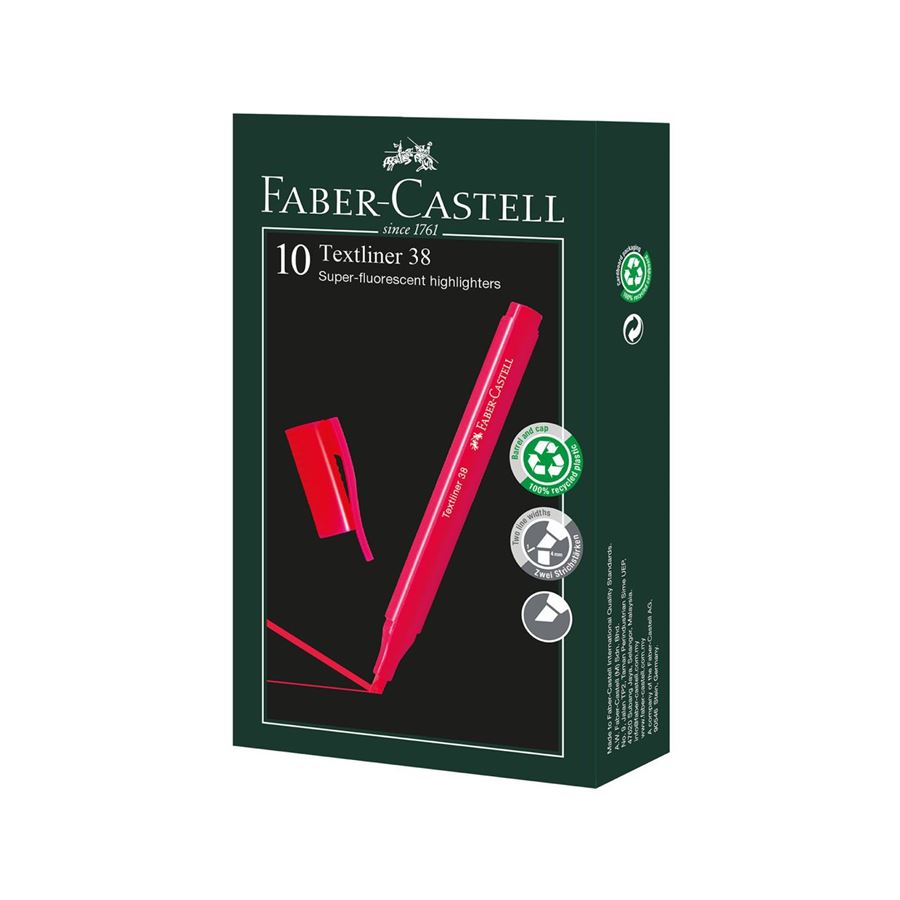 Faber-Castell - Surligneur fluorescent rouge