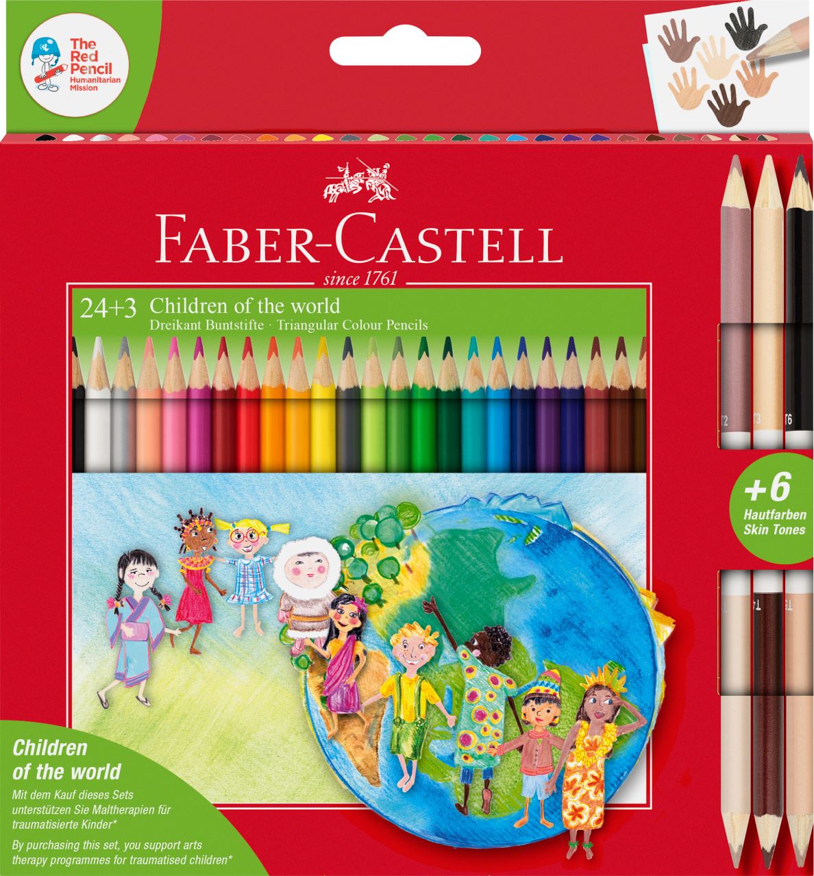 Faber-Castell - Crayons couleur Enfants du Monde 24 + 3
