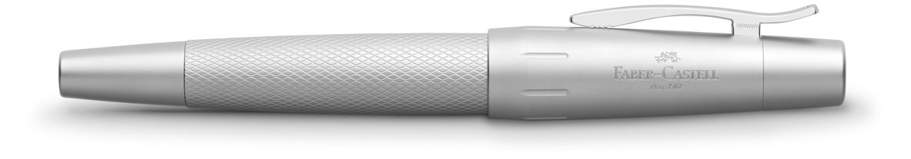 Faber-Castell - Stylo-plume e-motion argent pur medium